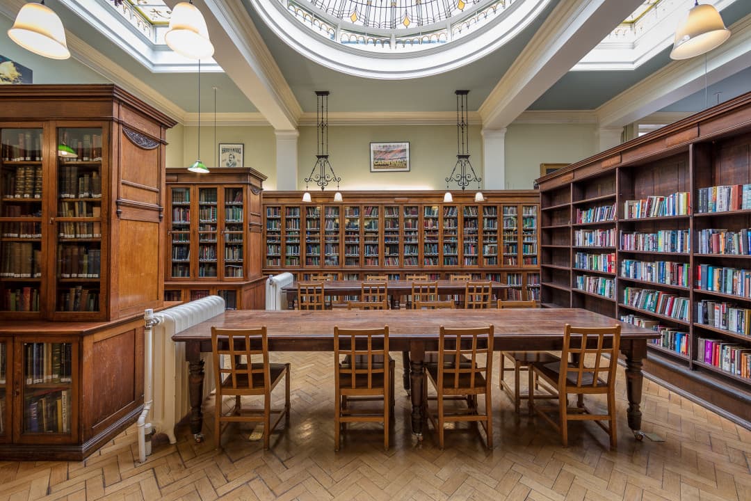 Bishopsgate Library with bookshelves and reading areas